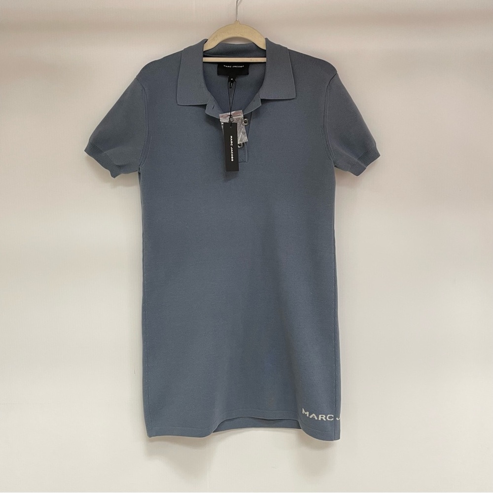MARC JACOBS NWT POLO COLLAR BLUE MINI DRESS SZ MEDIUM RETAIL $325